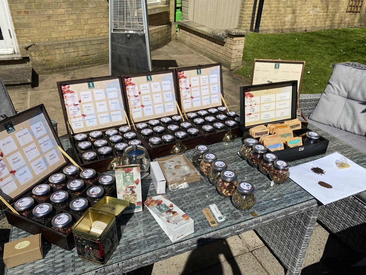TeaFromTheManor's tweet photo. Talking tea with the wonderful team at @woodlandmanor What a glorious day to be sat outside with great people!

#teainthesun #looseleaftea #bedford #familybusiness #familyteabusiness #teamerchants #plasticfreeteabags #teaexperts #teabloggers https://t.co/OFjRiwtCl5