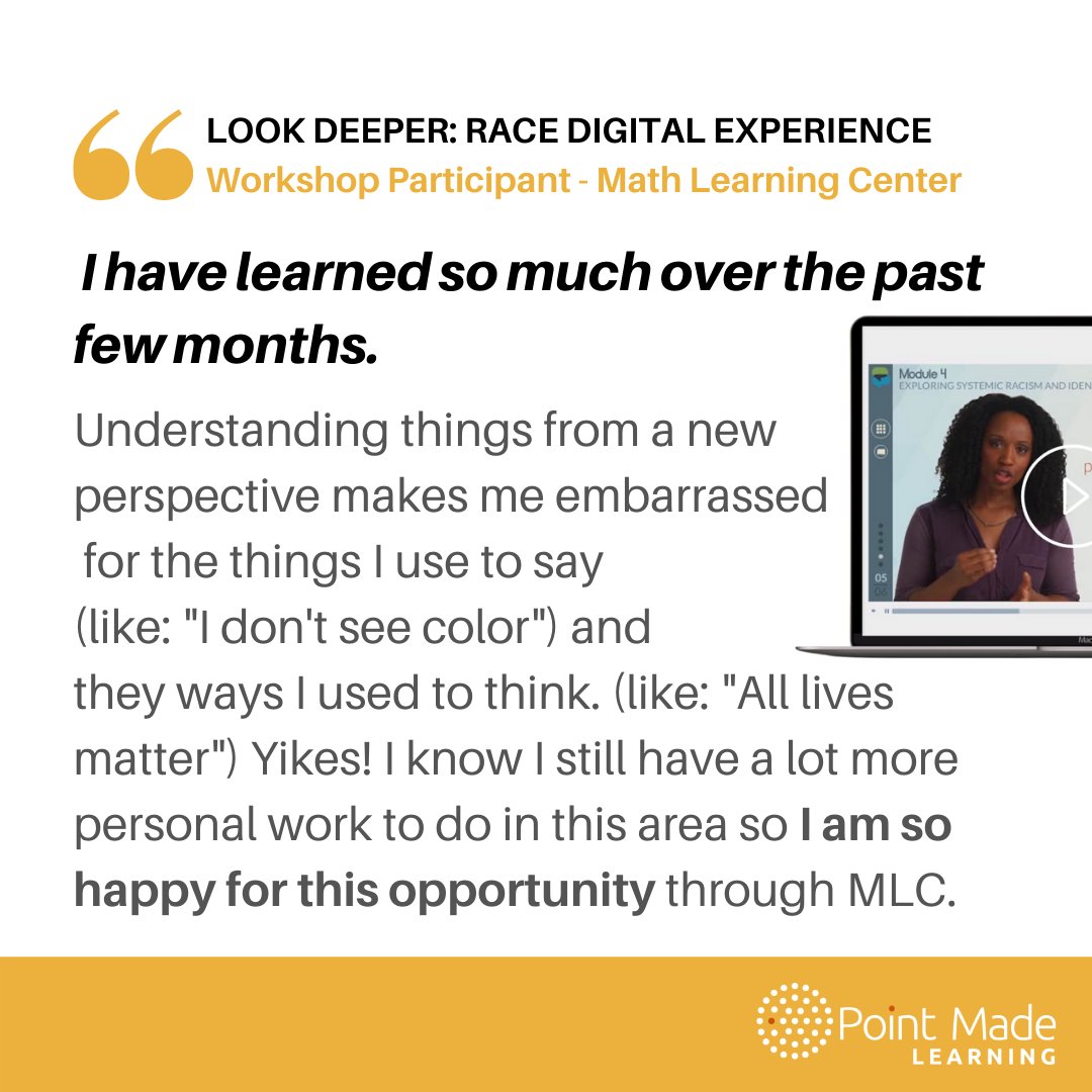 Point Made Learning (@pm_learn) on Twitter photo In 2020 we saw thousands of people go through our programming. We hope that in 2021 we will see 10x that number in 2021. Getting feedback like this reminds us why we keep showing up. Contact us at programming@pointmadelearning.com for a consultation. #DiversityandInclusion In 2020 we saw thousands of people go through our programming. We hope that in 2021 we will see 10x that number in 2021. Getting feedback like this reminds us why we keep showing up. Contact us at programming@pointmadelearning.com for a consultation. #DiversityandInclusion