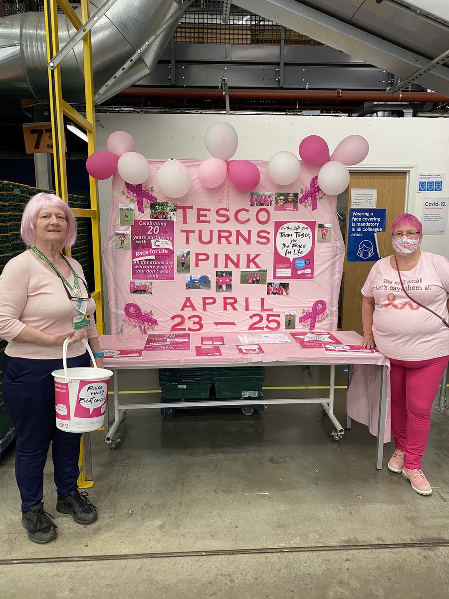 Greenford CFC in full swing Turning Tesco Pink this weekend. A very worthy cause well done everyone involved