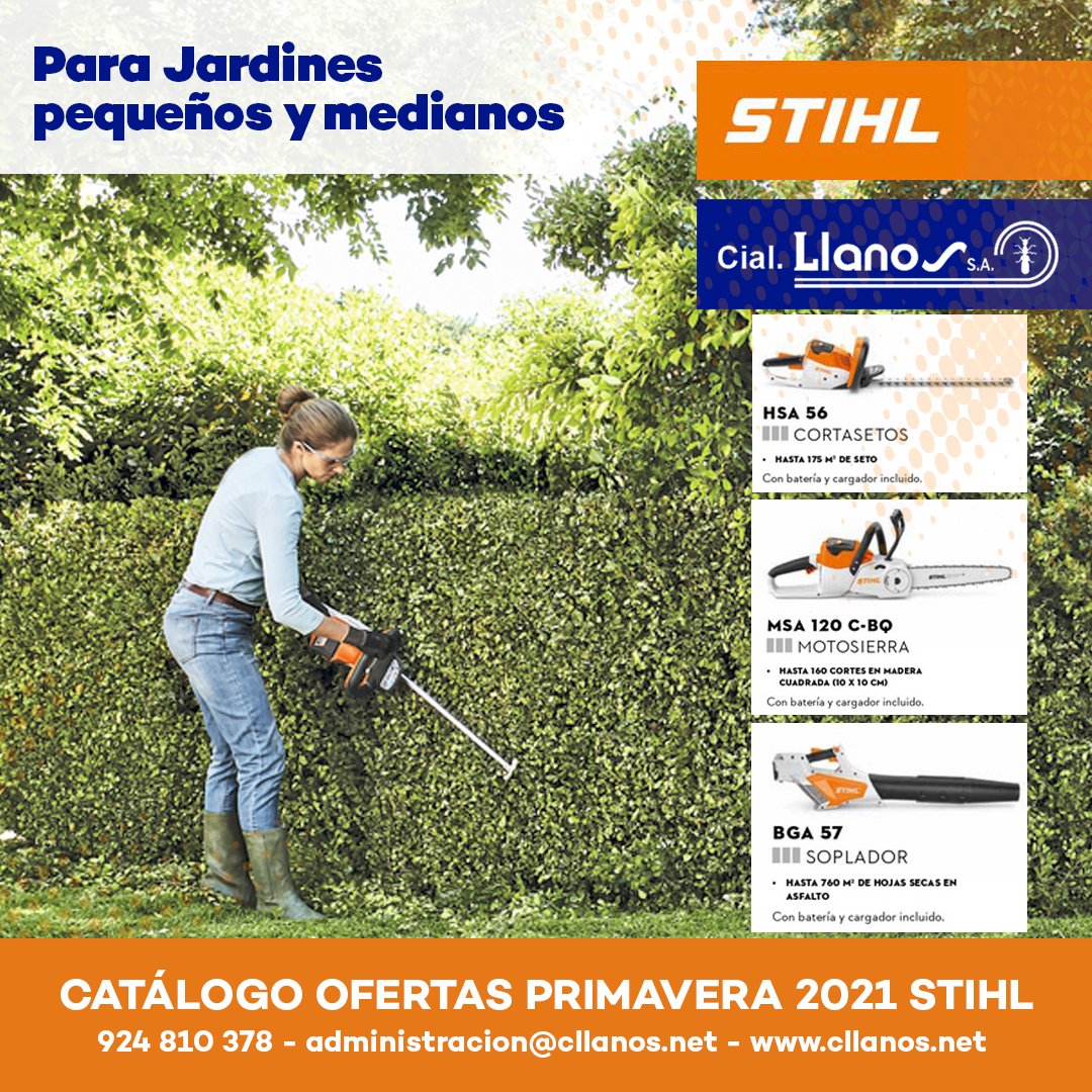 CialLlanos's tweet photo. Con las #ofertas de #primavera STIHL no tendrás que preocuparte de nada!
Además, nuestros profesionales y expertos están encantados de ayudarte y asesorarte.🤓
¡Te esperamos! 👇👇
✅https://t.co/qUFcKlGMEz
📩 administración@cllanos.net
☎️ 924 810 378
#serviciooficialstihl #stihl https://t.co/sXLUTB3yZk