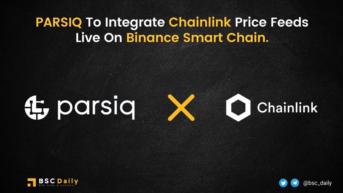 BSCDaily (@bsc_daily) on Twitter photo The blockchain monitoring & workflow automation platform <a href="/parsiq_net/">Reactive Network | By PARSIQ</a> has included <a href="/chainlink/">Chainlink</a> Price Feeds on #BSC!
Developers can build automated off-chain workflows (Smart-Triggers) for real-time reaction to events on the #Binancesmartchain mainnet.
๐blog.parsiq.net/parsiq-integraโฆ The blockchain monitoring & workflow automation platform <a href="/parsiq_net/">Reactive Network | By PARSIQ</a> has included <a href="/chainlink/">Chainlink</a> Price Feeds on #BSC!
Developers can build automated off-chain workflows (Smart-Triggers) for real-time reaction to events on the #Binancesmartchain mainnet.
๐blog.parsiq.net/parsiq-integraโฆ