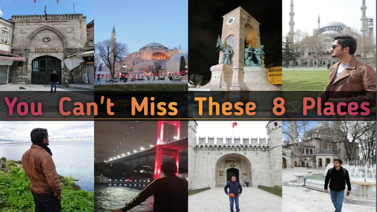 One can't miss these 8 places
To watch the video click the link
youtu.be/ZgNi6w9LFBw
And dont forget to Subscribe my channel.

#Mustvisitplaces #istanbul #turkey #mustdothings #worldwitharslan #vlog #travelvlog #travelvideos #youtuber #pakistan #historical #unesco #ayasofya