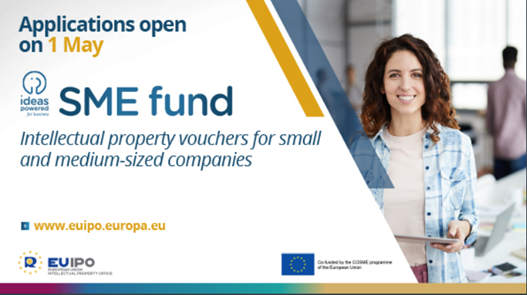 🎉Supported by @EU_Commission and @EU_IPO, the Ideas Powered for Business SME #Fund is a 20 million Euro #grant scheme created to help 🇪🇺 #SMEs access their intellectual property #rights and develop their #IP strategies.💯 ➡️Applications open on May 1👉bit.ly/3agl7sG
