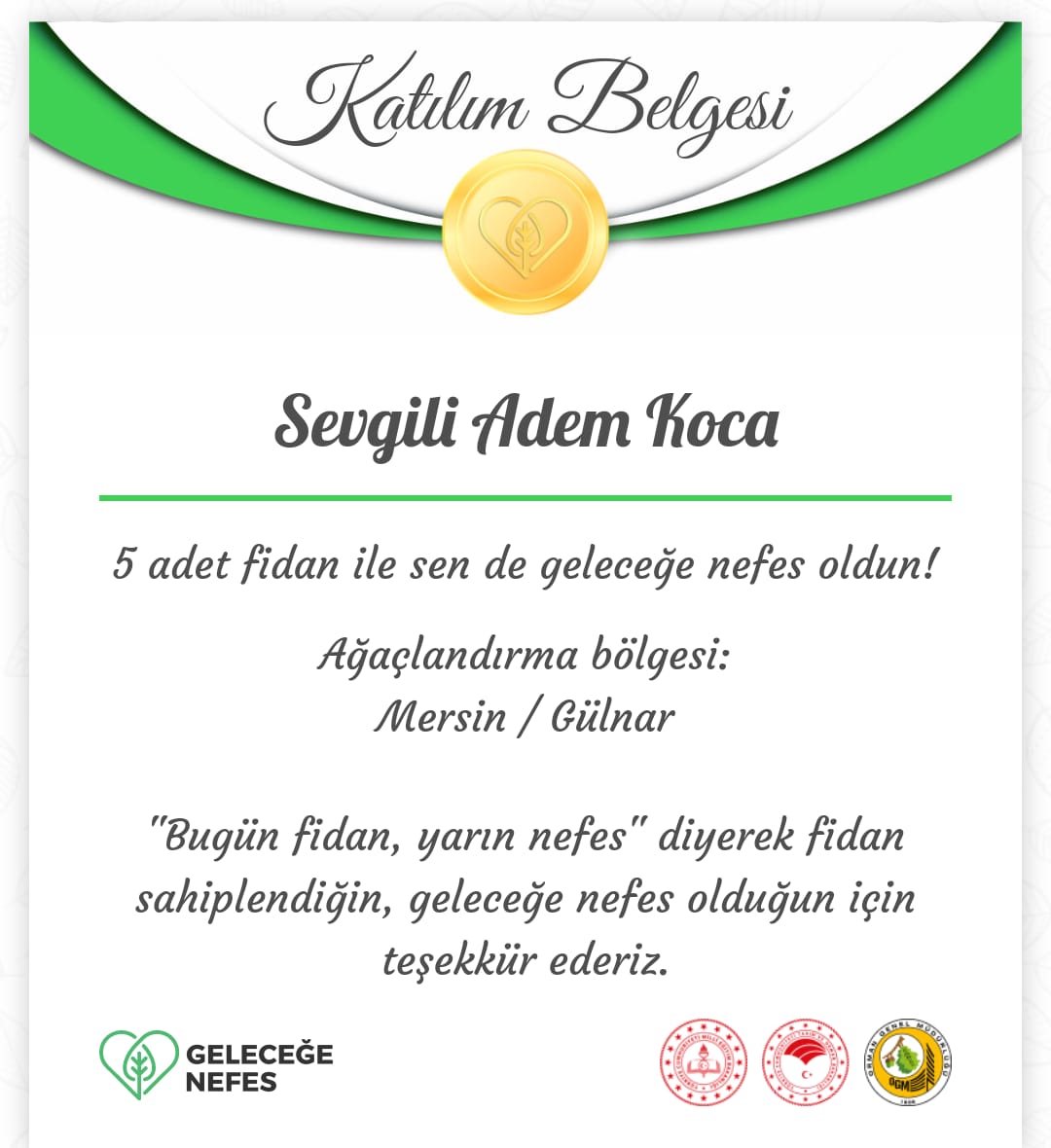 AdemKoca46's tweet photo. #23Nisan Ulusal Egemenlik ve  Çocuk Bayramı’nda fidanlarımızın da fidanı olsun; 13 milyon çocuğumuz https://t.co/d427UKrjG1 adresinde 13 milyon fidanla buluşsun.

Haydi #Mersin fidanımızı sahiplenelim çocuklar.  #23NisanMutluOlsun https://t.co/D6qa8KYgVZ