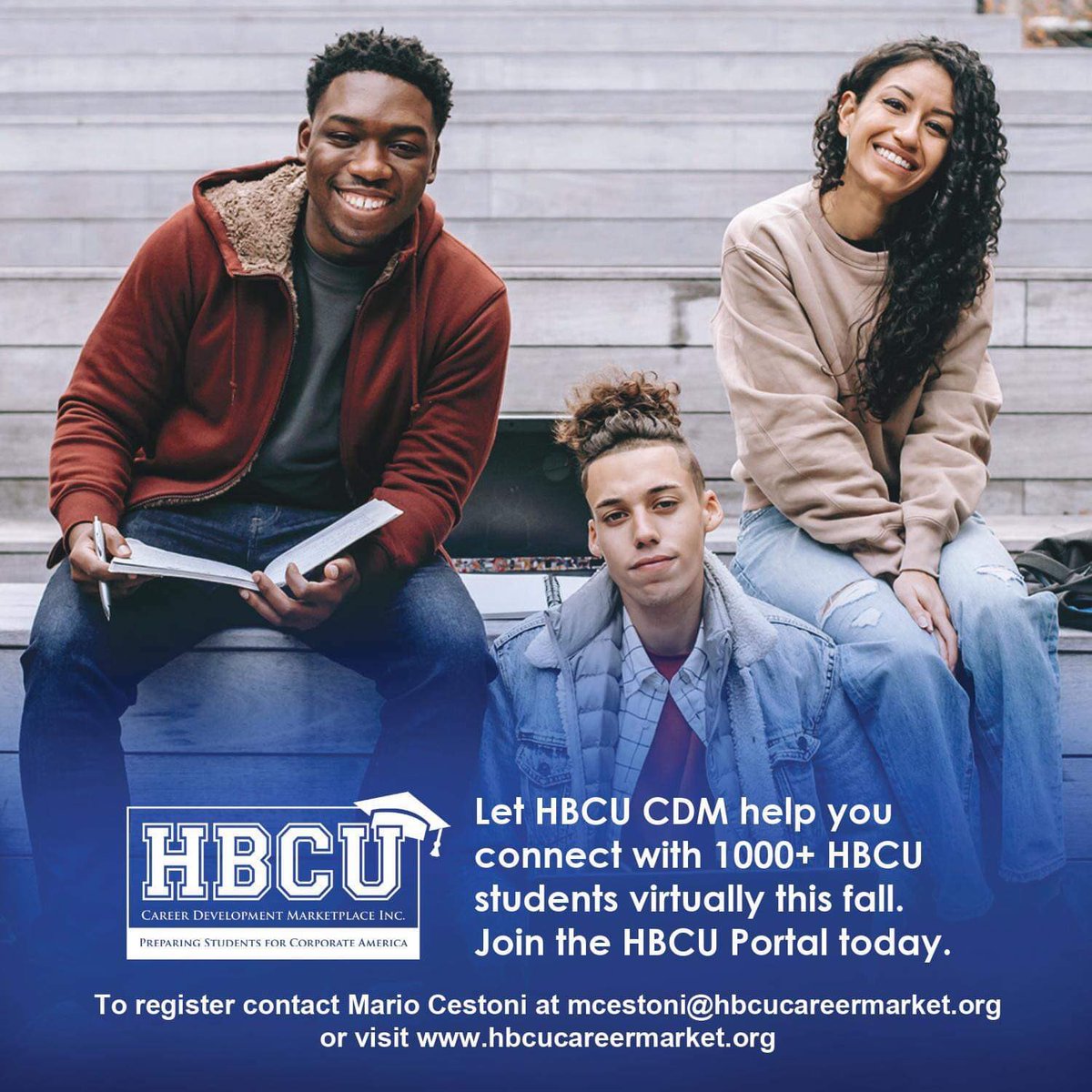 Let us help you connect with over 1,000+ HBCU students virtually this fall! Visit hbcucareermarket.org for more information. #HBCUCDM  #HBCU #HBCUPortal #CorporateAmerica  #Leadership #Skills #Professional #Careers #Interests #Resume #Recruit #Internships #Networking #Connect
