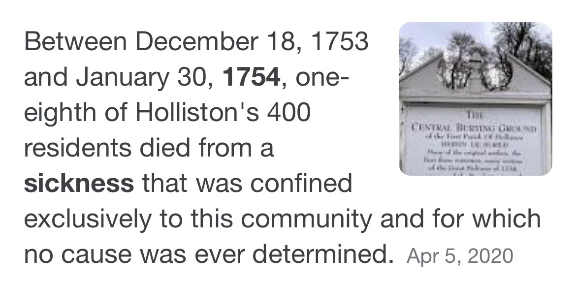 MILE 18.9 — HOLLISTON, Mass.A hyper local and timely history lesson. I had never heard of this!
