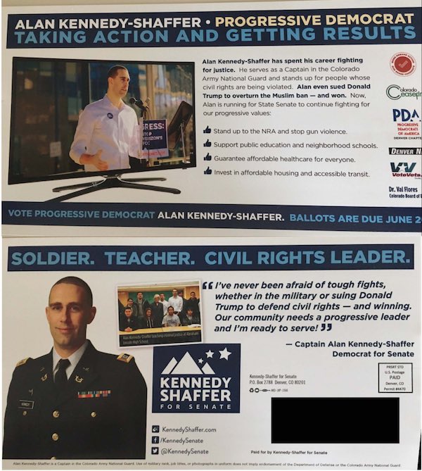 Speaking of his military service, this is why he does it. For the campaign photo. He takes a high profile case or 2 on the side (he’s mainly a professional student), but it’s for name recognition - his goal is politics.