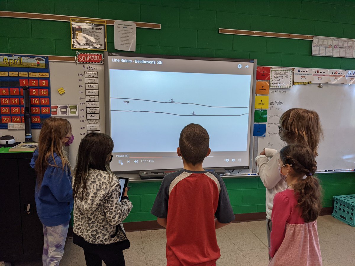 Learning about Beethoven with Line Riders - check them out on youtube- SO COOL!! #naplescsd #naplesfinearts