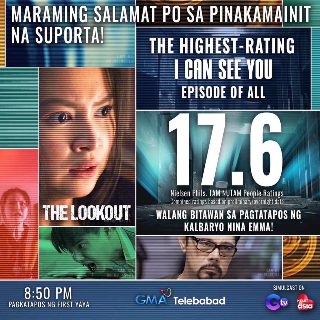 As an audience magnet  @dealwithBARBIE was able to pull off this strong character, and it is seen on the highest rating status ever tallied of this "I Can See You" drama anthology.