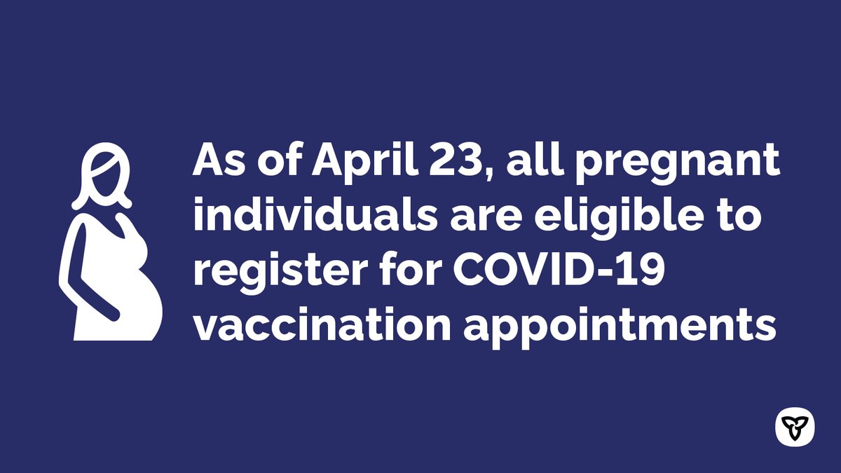 As of April 23, all pregnant individuals can register for COVID-19 vaccination appointments under the “highest risk” health conditions in Phase Two of the province’s vaccine rollout.