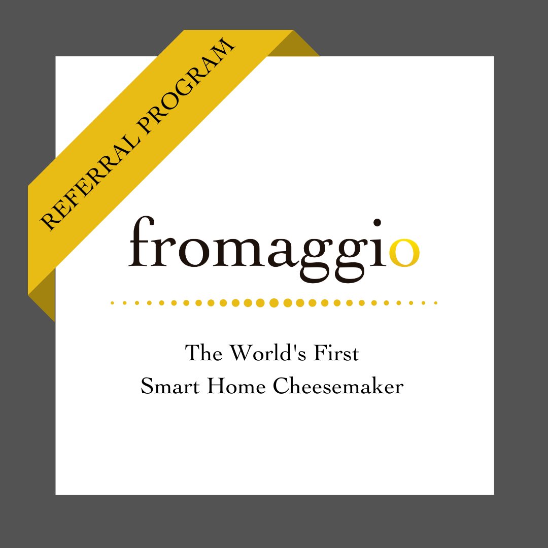 fromaggio1's tweet photo. We think you're GRATE! 💛 That's why Fromaggio is offering the chance for you to earn 15% in commission and give 10% off to your friends. Just click the link below to get started! #fromaggio #referralprogram #cheesemaker https://t.co/S2Y0eR0Glh https://t.co/4wfnjk9lnl