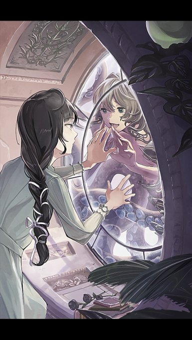 「brown hair different reflection」 illustration images(Latest)