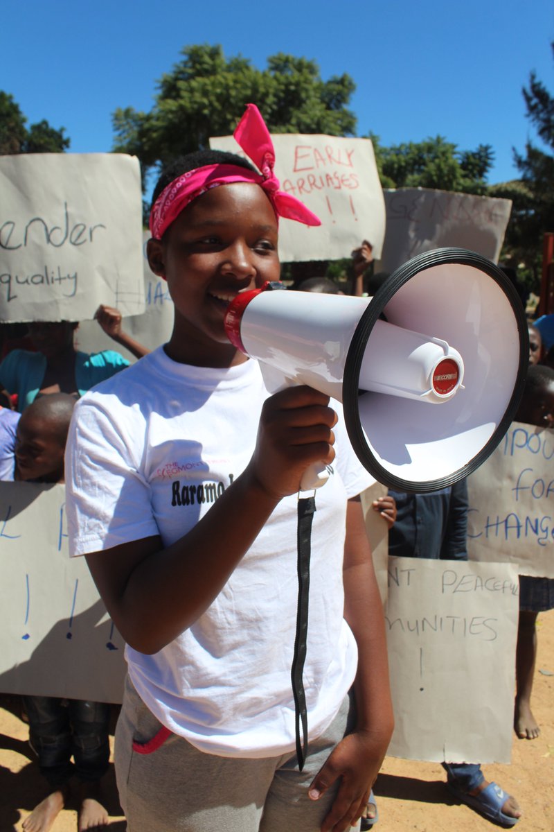 #GirlsVoices "As girls, we continue calling for equal opportunities in all facets of life. Do not force us into early marriages. we deserve the same opportunities as boys, " Kim. Let us continue promoting gender equality. Do not leave girls behind 

#PromoteGenderEquality

#SDG5