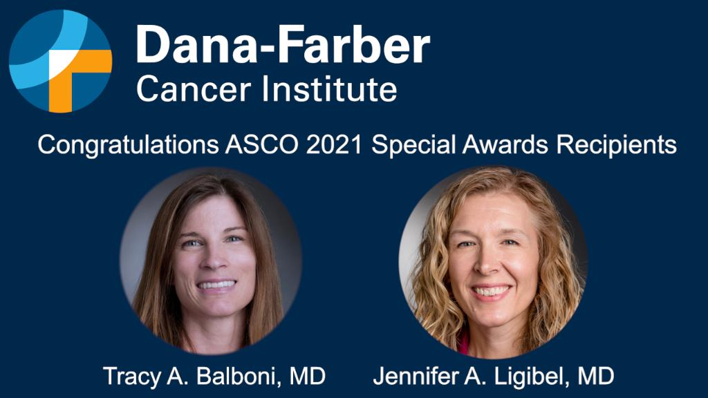 Congratulations to Tracy Balboni, MD, MPH, FAAHPM (<a href="/TracyABalboni/">Tracy Balboni MD, MPH, FAAHPM</a>), and Jennifer Ligibel, MD, who have been recognized as #ASCO21 leaders in cancer care and recipients of <a href="/ASCO/">ASCO</a>'s Special Awards, the Society's highest honors: ms.spr.ly/6010V9JpG