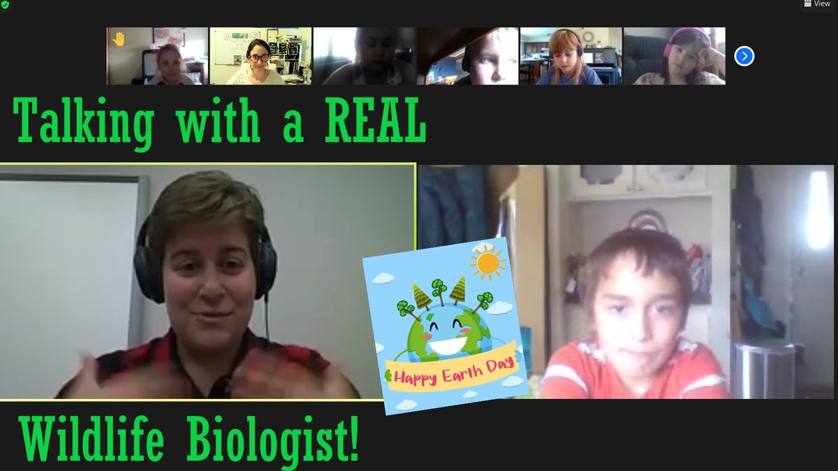 LemonLearners's tweet photo. A special Earth Day visitor came into our zoom yesterday in Virtual 2nd Grade! We got to speak with a real Wildlife Biologist!  Students asked LOTS of questions and shared connections. It was so much fun! Happy Earth Day! 🌍❤🌎  #whywbsd #wegienkawildcat #EarthDay2021 https://t.co/qchuibSdR2