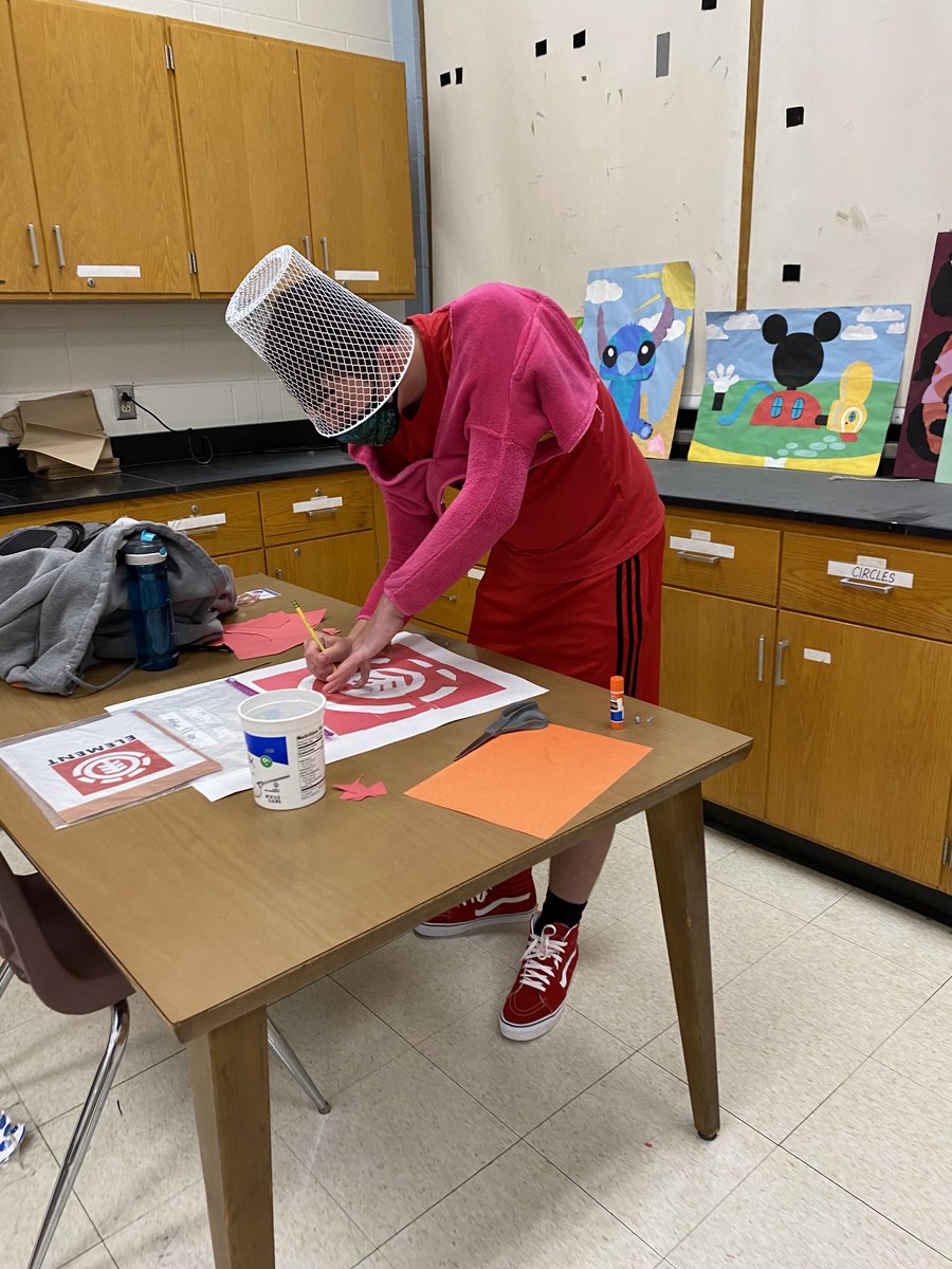 Isn’t this how you do your artwork? ⁦@Johnson_Jaguars⁩ #Collage #DerbyHat #TrustTheWempe #Silly8thGraders