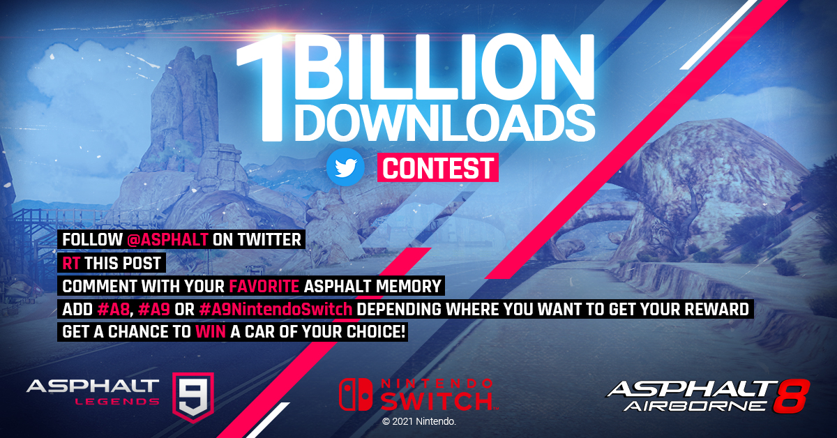 1B DOWNLOADS CONTEST!🥳 Feelin' lucky? Have an Asphalt story to share? Then enter for a chance to win ANY CAR you want in #A8 #A9 or #A9NS! We will choose 2 winners for each game. You can see the full contest rules here: gmlft.co/Asphalt-1B-Con… #Asphalt1Billion HOW TO👇👇👇