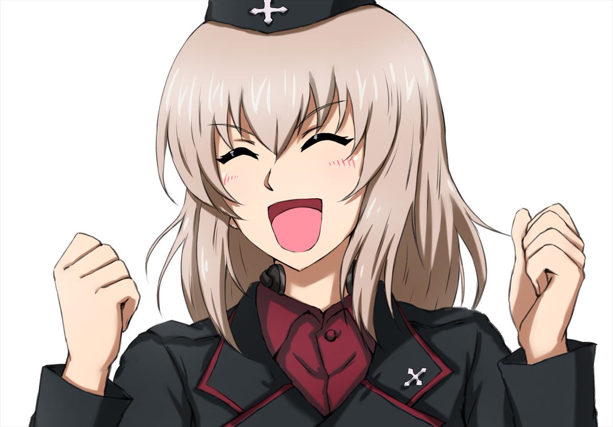 itsumi erika 1girl solo kuromorimine military uniform hat open mouth smile military uniform  illustration images