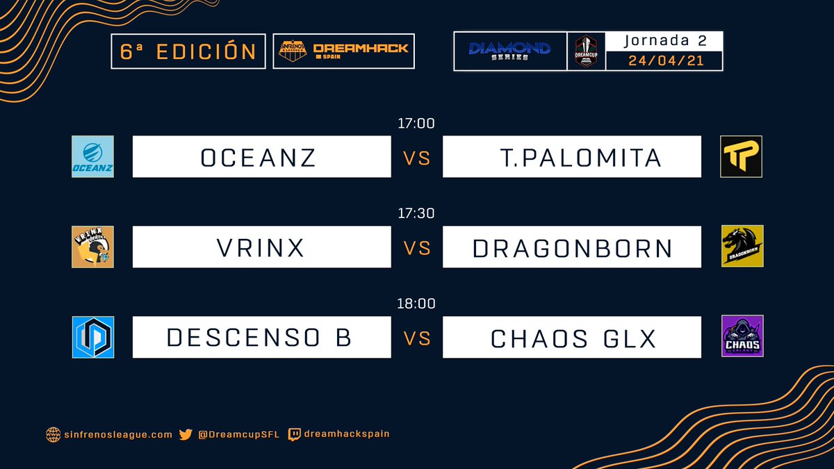 sinfrenosleague's tweet photo. 💎SEGUNDA JORNADA #SFLDiamondSeries6 💎

📅Sábado 24
🕓17:00
🎙️@el_pato_cosmico  &amp; @TiveriusG 
📺https://t.co/62zg1r9UU7

#SomosSFL⚽️🚗 https://t.co/JxzhAAp5Iu