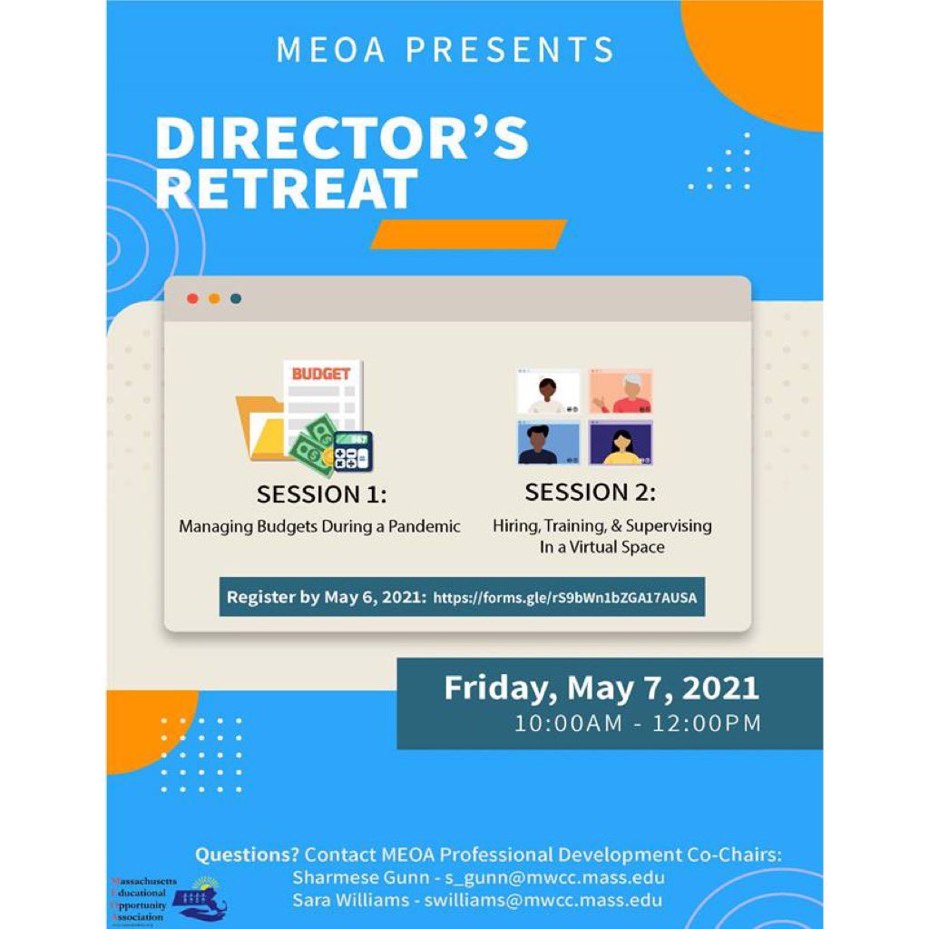 Calling all directors, associate directors, assistant directors, &amp; supervisors - we have an upcoming PD for you! Register here: forms.gle/rS9bWn1bZGA17A…
