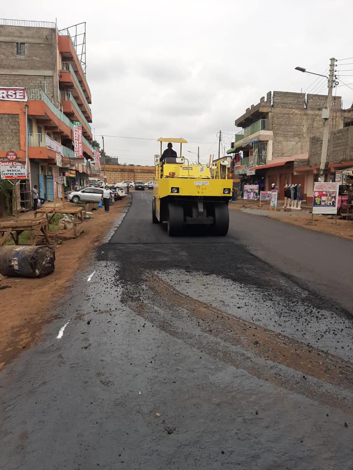 Tarmacking of the Kimbo -Matangini Road in Theta Ward, Juja Sub County, the 4.7Km road is a project fully funded by the County Government of Kiambu lead by @hon_nyoro #GovernorNyoro