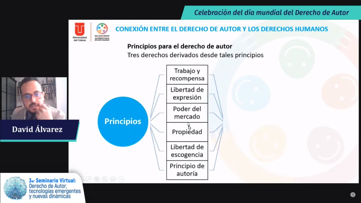 SomosELAPI's tweet photo. Los 6 principios de la autoría son:

- Trabajo y recompensa
- Libertad de expresión
- Poder del mercado
- Propiedad
- Libertad de escogencia
- Principio de autoría

#TercerSeminarioVirtual👇

YT: https://t.co/7Wqgy3CLTw
FB: https://t.co/3G0cjWbuyR 

#DiaMundialDelDerechoDeAutor https://t.co/39jl5OAjYh