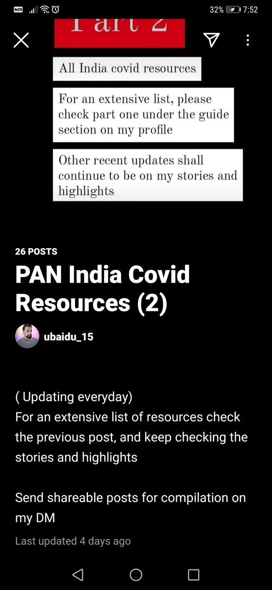  @UbaidU on Instagram. Pan-India resources Guide 2.  https://www.instagram.com/ubaidu_15/guide/pan-india-covid-resources-2/18176916556097978/?igshid=1c9k3ru0sjv12