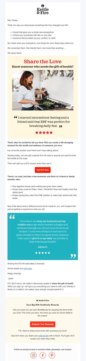 Subject line ideas:> Here: . It’s for you> Sharing is Caring> Let us pay you for thisPreview text ideas:> Send a friend $20 and get $20 off your order.> Announcing a better way to share [Brand name]> Sharing [Brand name]Examples (Click images below)