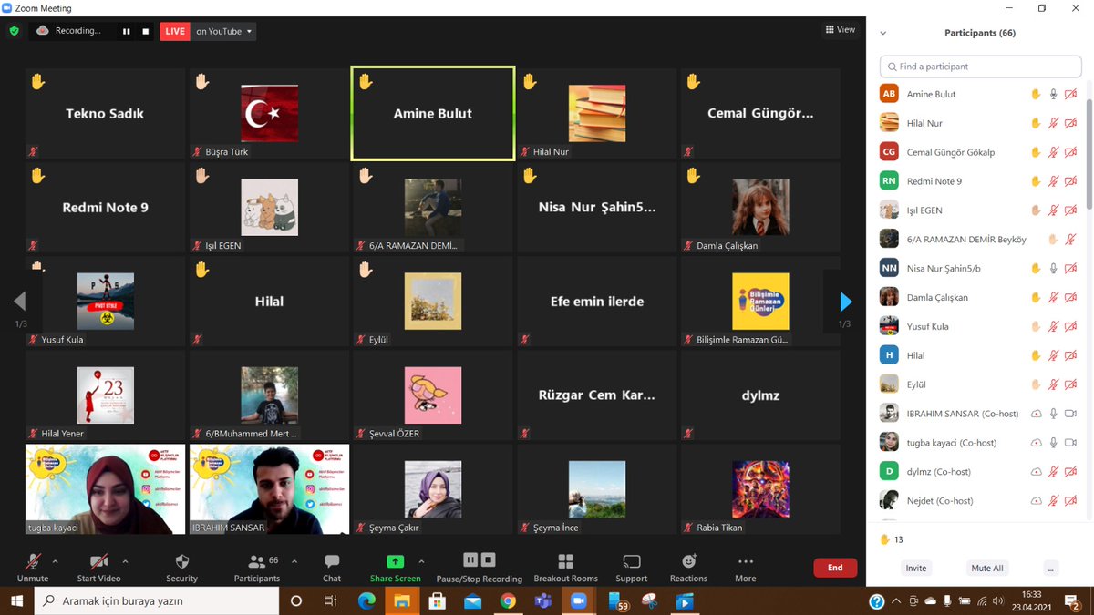 23 Nisan Özel etkinliğimizin ikinci bölümü olan Sorular ve Cevaplarla Bilişim Sohbetleri yayınımızı tamamlamış bulunuyoruz. Katılan herkese çok teşekkür ediyoruz. Yayının tekrarını izlemek isteyenler için YouTube linkimiz:
youtu.be/FRV-CJpvBnc
#bilişimleramazangünleri