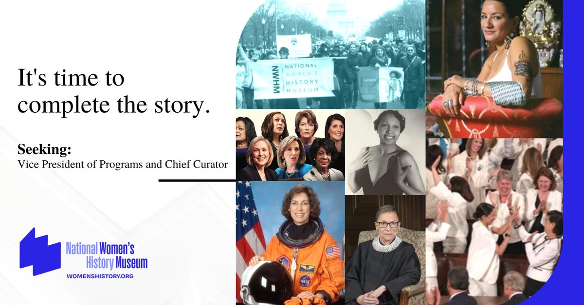 DevResInc's tweet photo. DRi is partnering with the National Women's History Museum to recruit a Vice President of Programs and Chief Curator, who will work with leadership to oversee the organization's vision and point of view over the next 10 years. Apply at https://t.co/VObjonwDZr https://t.co/4icFcpK2wz