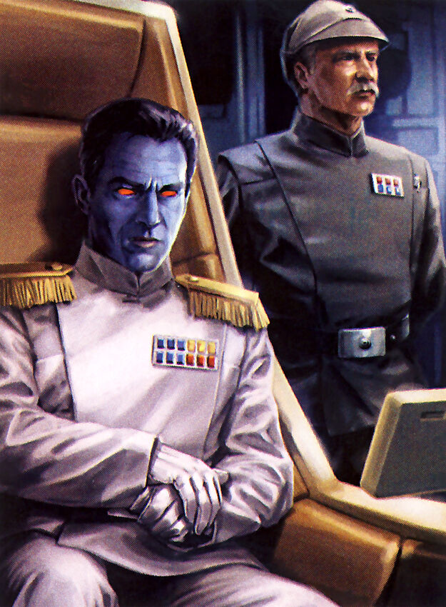 The epaulet design is absolutely inspired by classic  #StarWars art of Thrawn in his grand admiral uniform with the big gold epaulets. But we played with the geometry and design a bit.