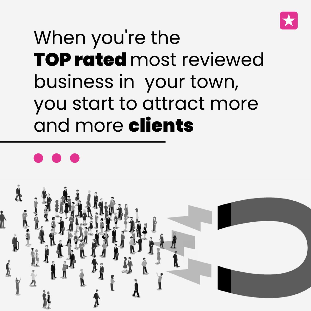 HelloStarloop's tweet image. If you want to attract new clients each day, you have to be the top-rated business in your town. We can help you with that.
.
Learn how to grow your online reputation with Starloop.
.
#reputationmanagement #onlinereviews #googlereviews #onlinereputation #facebookreviews