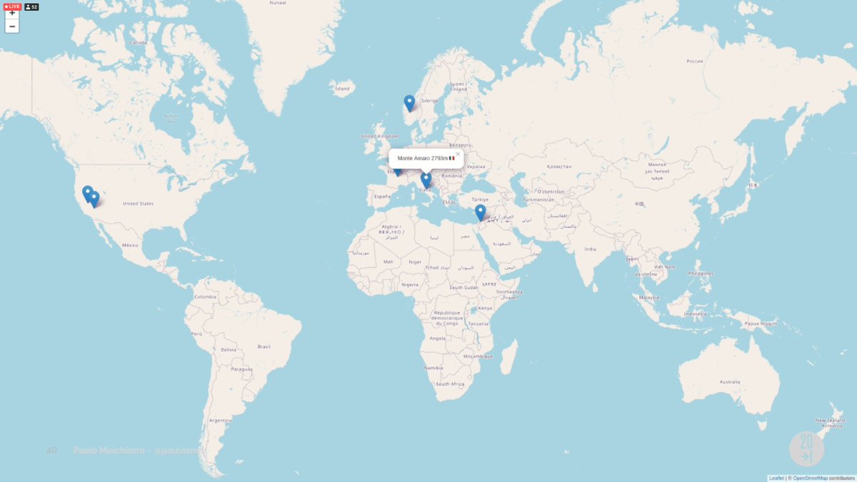 pauloxnet's tweet image. I'm seeing my own prerecorded talk about "Maps with Django" at the GeoPython Conference 2021 🌍️🐍️🗣️
It's a weird feeling to be my own viewer, but it's a great way to find how to improve the slides 📊 and see the view counter 💯
CC @GeoPythonConf
#Map #Django #GeoPythonConf