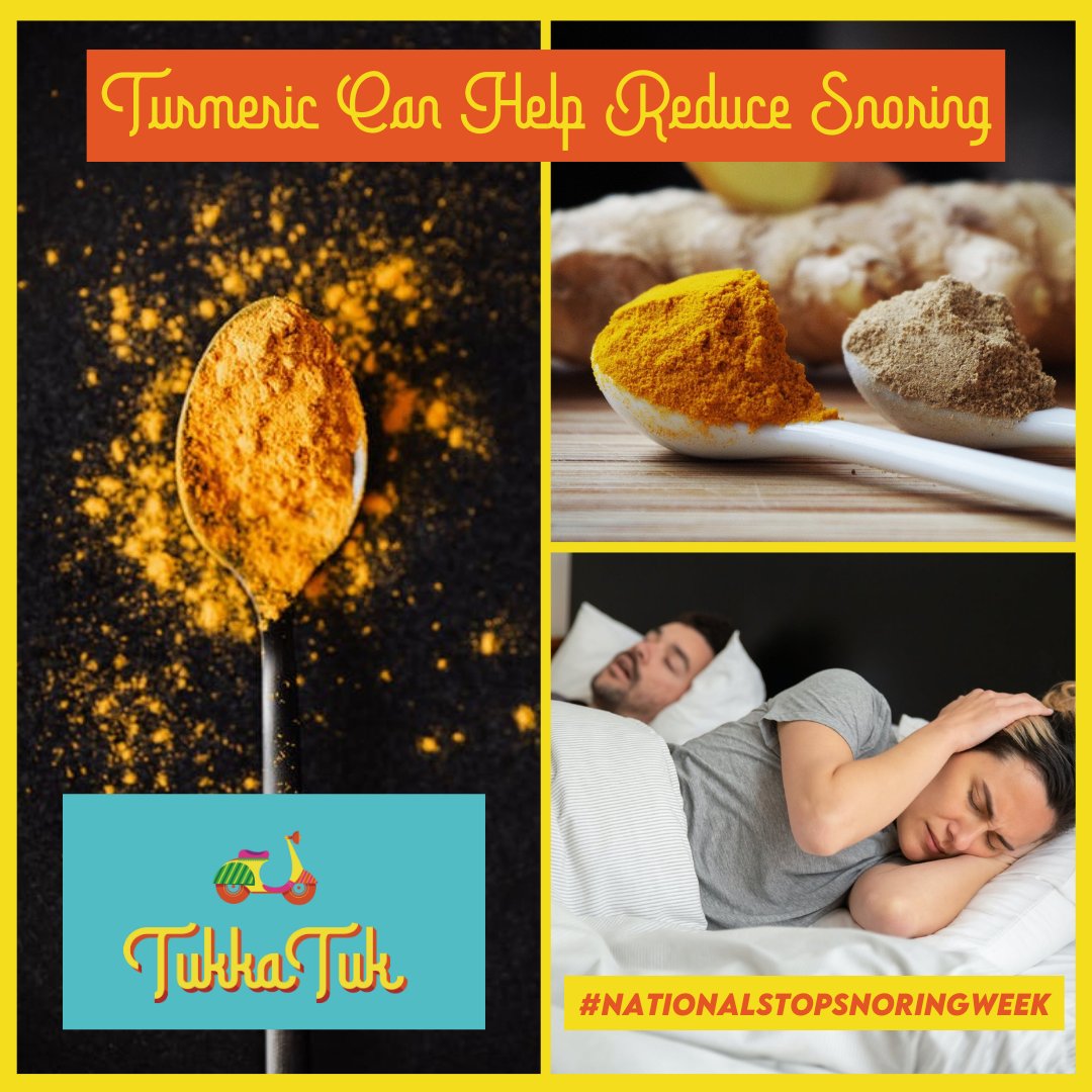 #Turmeric has potent anti-inflammatory properties, which can help combat inflamed nasal passages, soothe your throat, & reduce snoring.👍😍 Mix 2 teaspoons of turmeric powder in a glass of warm milk. Drink 30 minutes before going to bed.😴🙏#NationalStopSnoringWeek #YouAreWelcome
