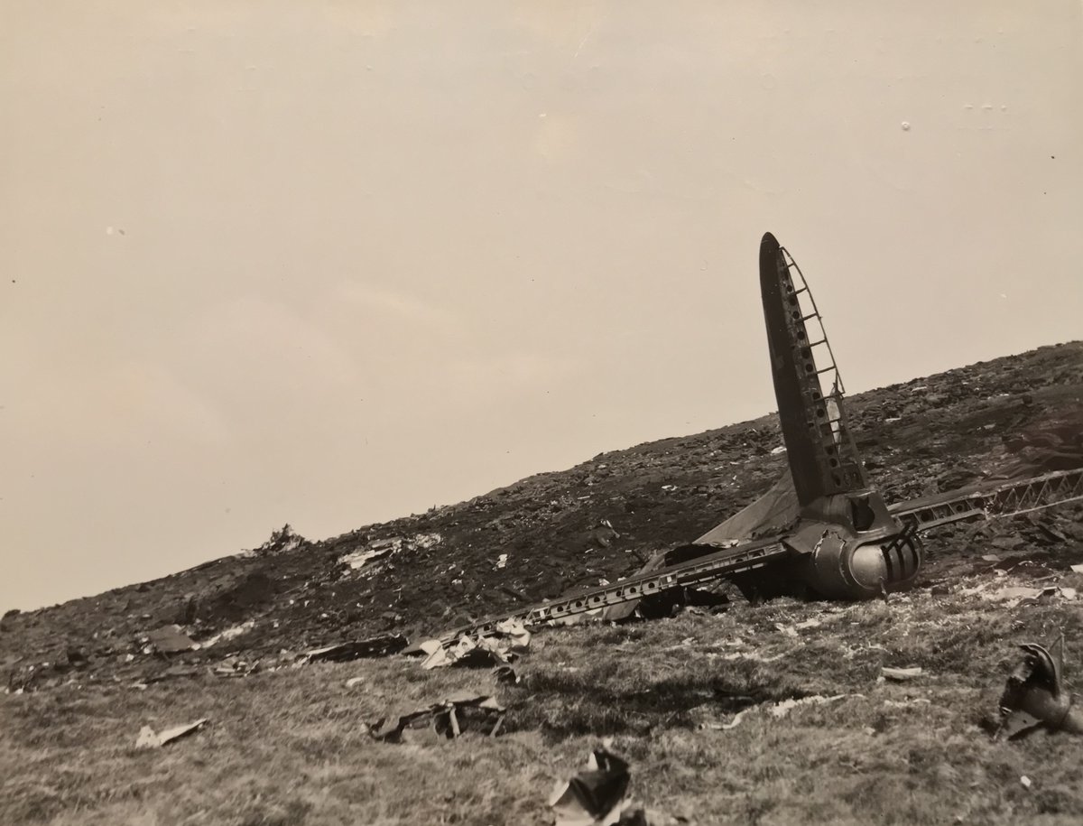 One of the first people to arrive on the scene was an RAF officer. He was met with a sight of total devastation. All 31 men had been killed. The only recognisable part of the B-17 was a section of the tail. Word of the accident reached the 381st during the evening.  #OTD 10/15