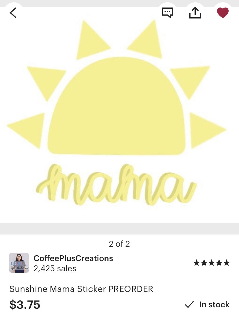  Sunshine Mama STICKER! (And the added benefit of ordering from a small business)