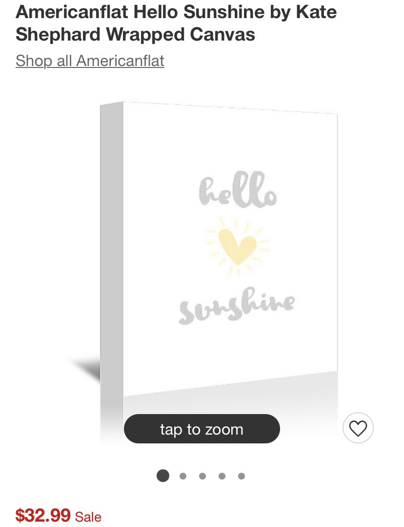  Hello Sunshine canvases from Target! Perfect for the nursery or playroom 