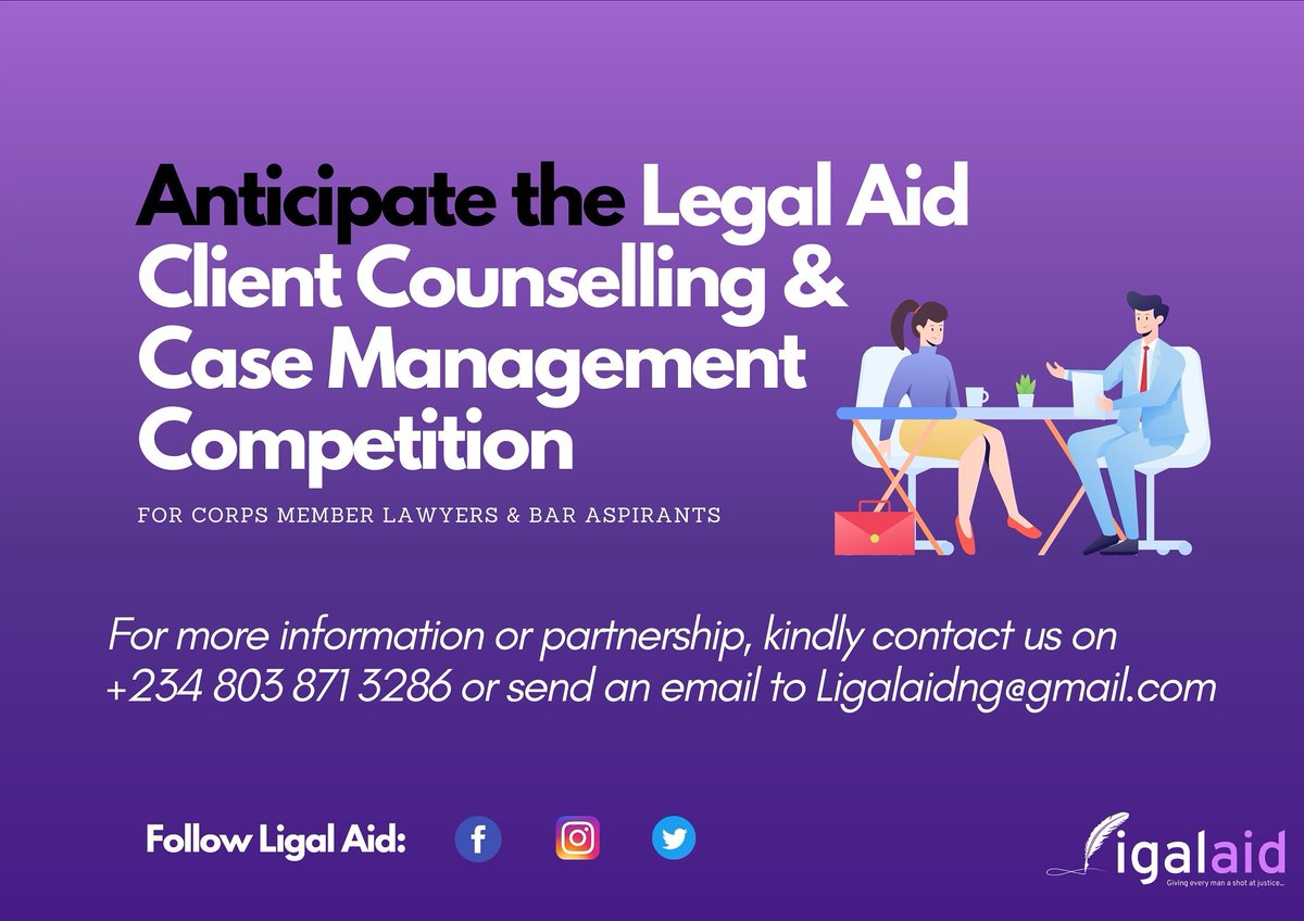 LigalAid's tweet photo. It is a beautiful Afternoon and guess what...?
Ligal Aid has an exciting offer for YOU!

Have you been searching for an avenue to showcase your legal prowess and intellectual sagacity?

Do you want the legal space to have a feel of your legal depth and understanding? https://t.co/MRL3NLlCty
