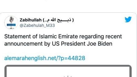 1. Last week,  #Biden said  #US troops would withdraw from  #Afghanistan by 11 Sep. Critics say setting the 20th anniversary of the 9/11 attacks as a deadline is a big propaganda win for the  #Taliban.Here's a thread exploring what the  #Taliban has made of the announcement to date.