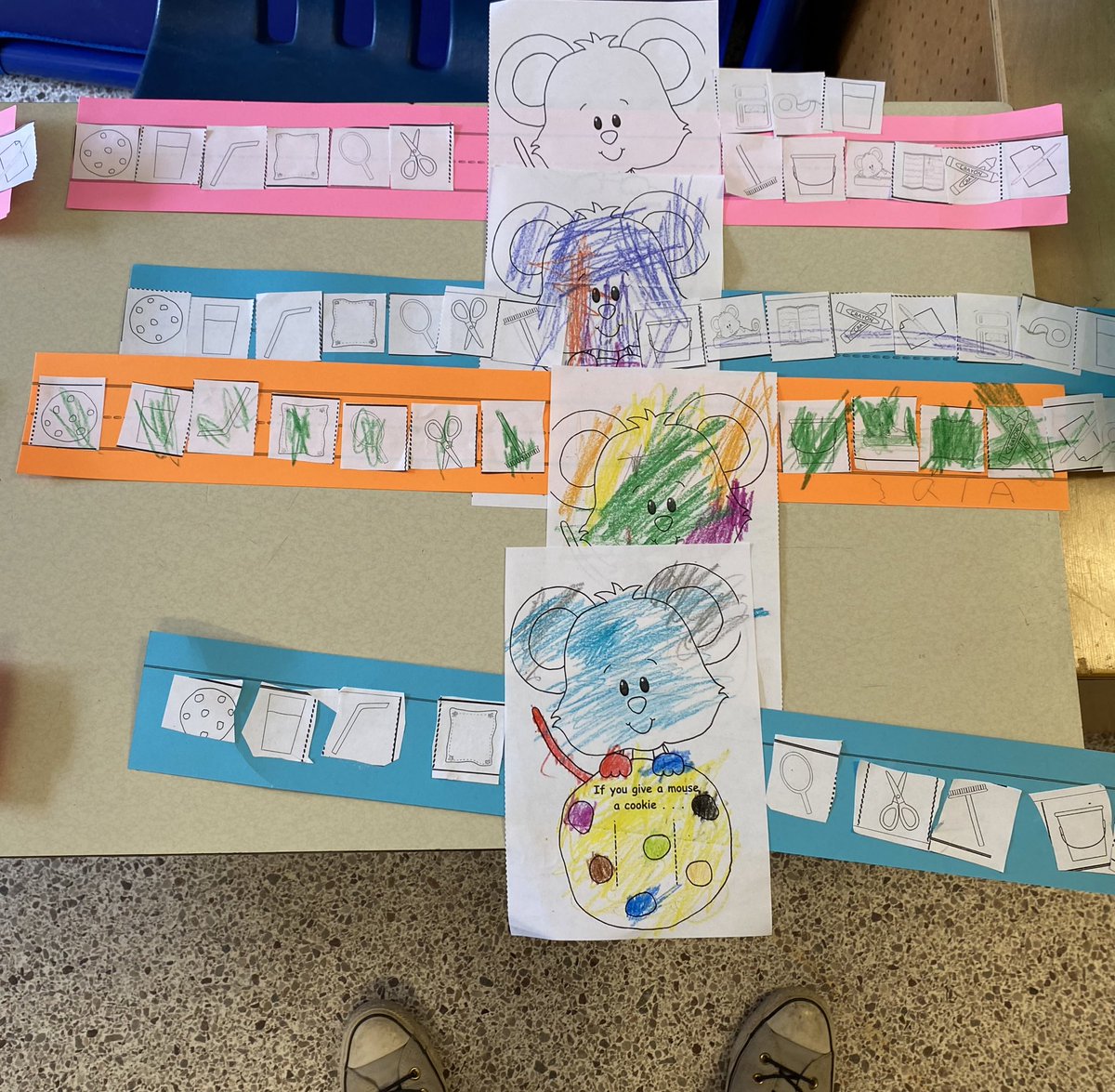 mrsbrisbee7's tweet image. Our fun Friday activity today was a cut and paste sequencing of “If You Give a Mouse a Cookie”
All of my students had so much fun coloring and putting the events back in order!! #SPED #VBAlwaysLearning