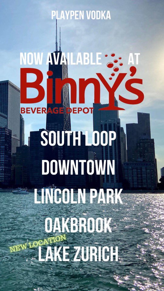 PlaypenVodka's tweet photo. If your in Chicago make sure to stop by Binnys Beverage Depot and get a bottle https://t.co/tD8tuMFnFB