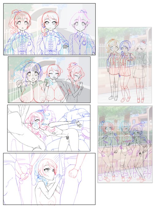 Skeb間に合わなくてごめんなさい!😭下書きすら半分も終えてない状態でした…🙏💦 