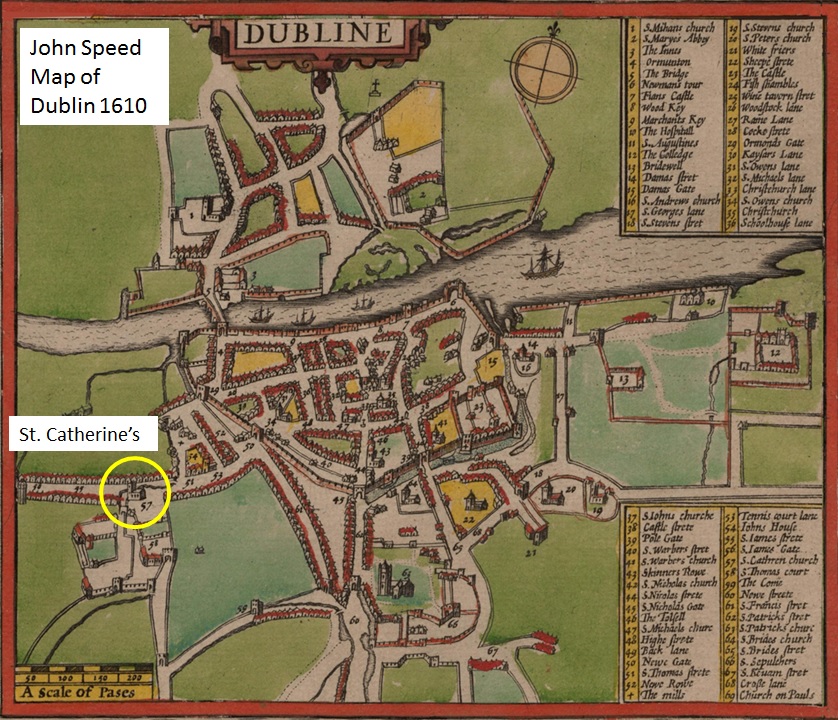 St Catherine's Church, Thomas Street – originally built in 1185 ,the current building dates to 1759, to the designs of John Smyth (who also gave us The Great South Wall harbour & the original Poolbeg Lighthouse). The church is best known as the site of Robert Emmets execution. ~1