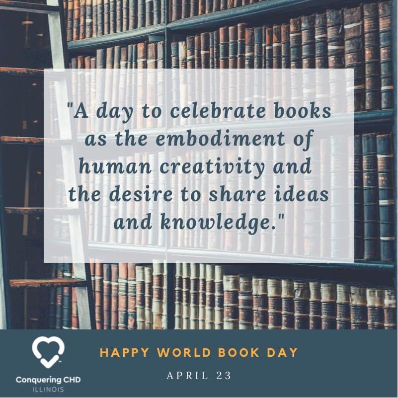 Happy World Book Day! Tell us, do you have a favorite heart book you love? What’s your favorite book to read over and over again? Or maybe you just have a favorite author? #conqueringchdinil #worldbookday #april2021 #favoritebook #favoriteauthor #heartbook #chd #chdawareness