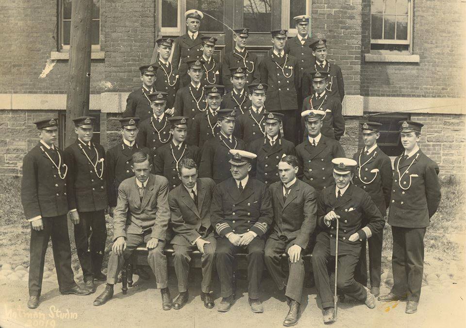 Cadets of the First Intake into the Royal Naval College of Canada in 1911.Four RCN midshipmen from this class died in the Battle of Coronel, which took place on November 1, 1914 off the coast of central Chile near the city of Coronel.

amzn.to/3dKvk35