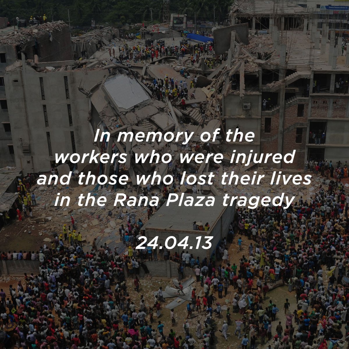 Today we remember the many lives that were lost and those who were injured in the Rana Plaza tragedy eight years ago ♥️ #whomademyclothes