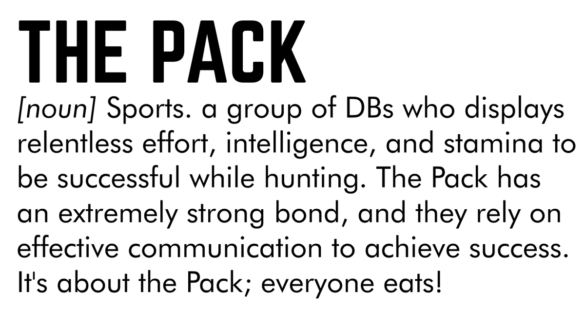 DWalls2ND's tweet photo. It's about the Pack!! #RockDBs #WildDawgMenality https://t.co/PiLC53RDs0