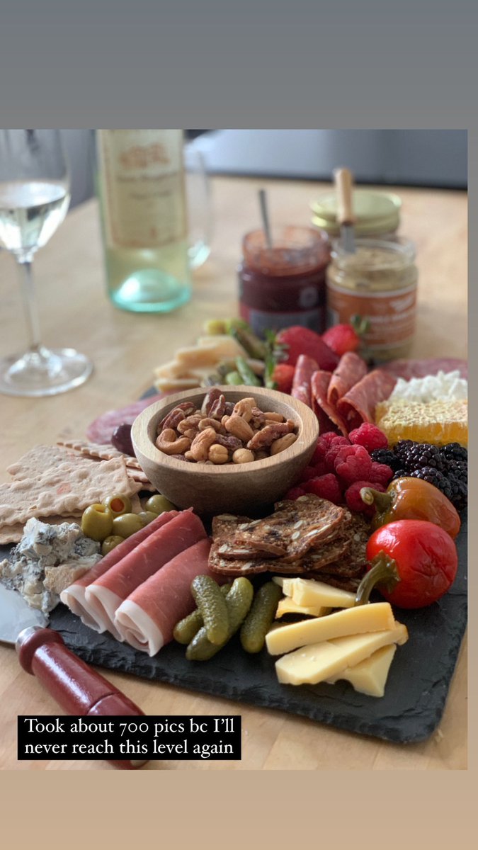 kellynmasters's tweet photo. Company wide day off and the boyfriend got an award at work which included a nice lil charcuterie board class so here we are 🥂 #happyweekend https://t.co/O5B7SNrWWZ