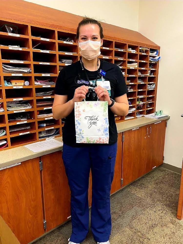 Oncology nurses received our nurse gift baskets today!!