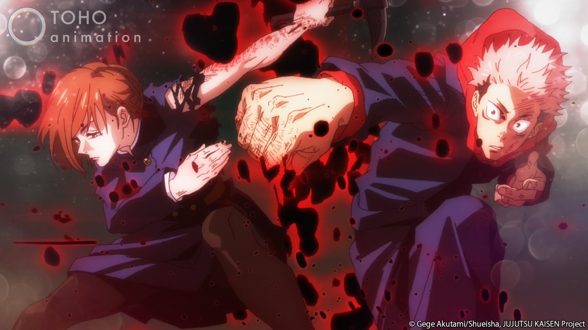Jujutsu_Kaisen_'s tweet photo. Itadori and Nobara Tag Team 🤜🤛 https://t.co/0QGRK8PHOx